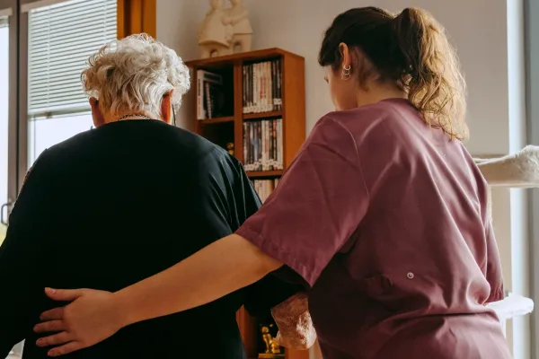 Healthcare Worker and Elder
