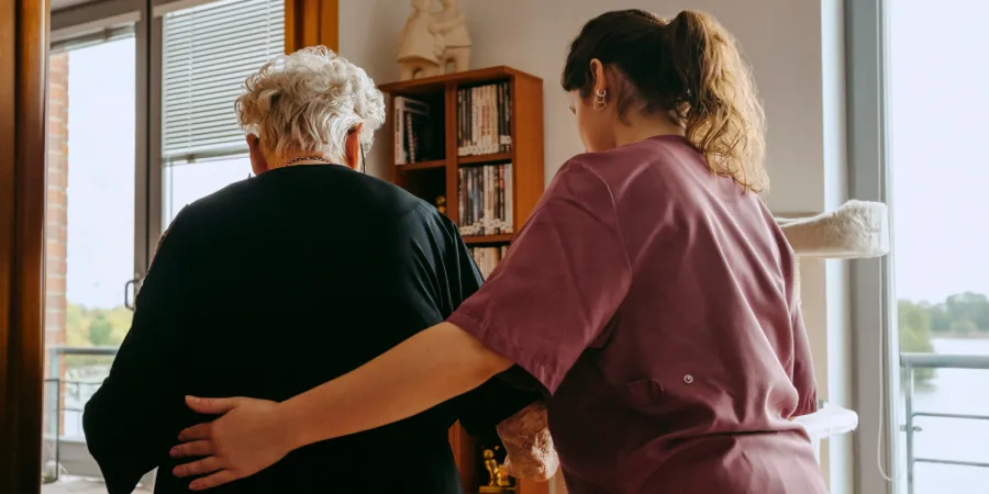Healthcare Worker and Elder