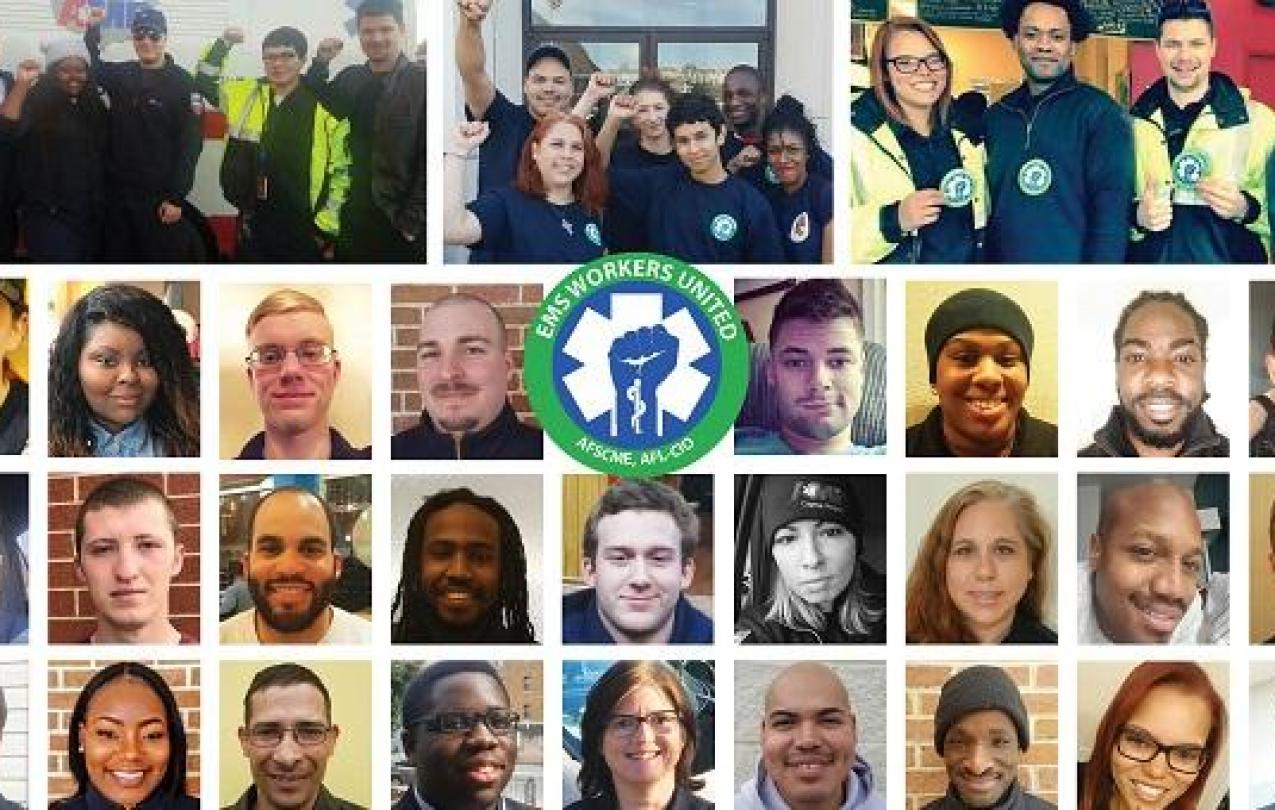 Collage of EMS Workers, representing solidarity and unity