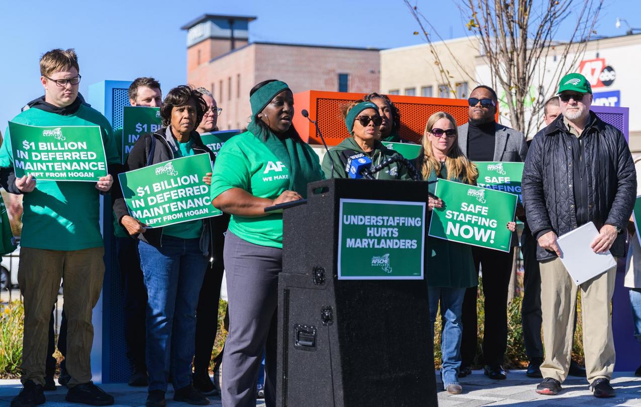 AFSCME members rally in Salisbury, Maryland. Photo: AFSCME Maryland Council 3
