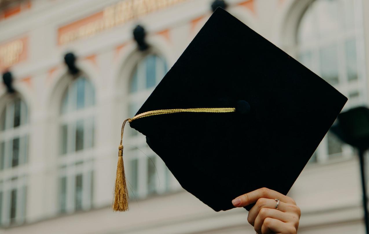 Mortarboard Hat at Graduation Ceremony