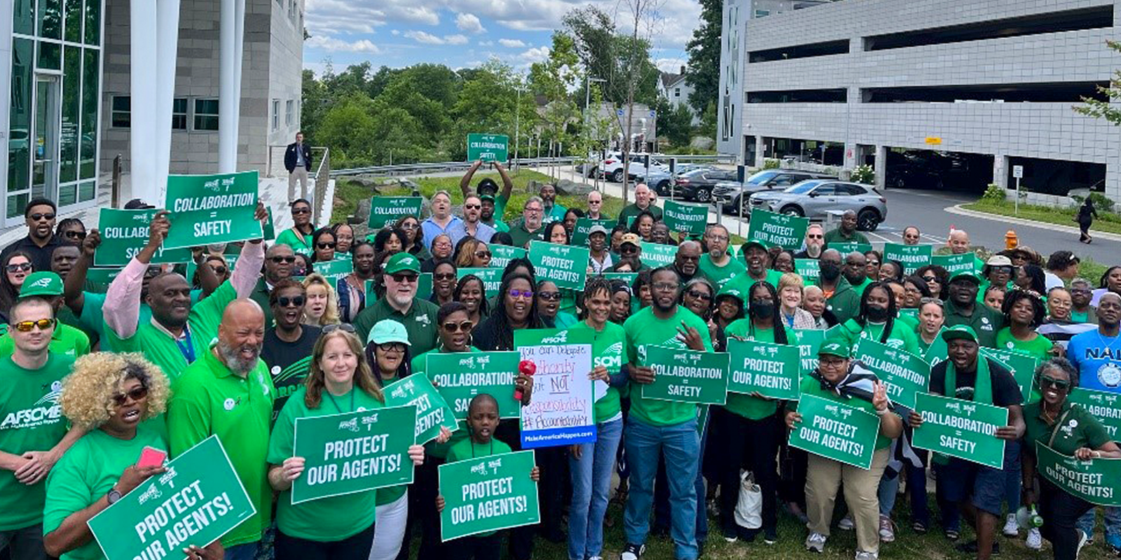 Council 3 members rally for safety and accountability on June 11. Photo courtesy: AFSCME Maryland Council 3.