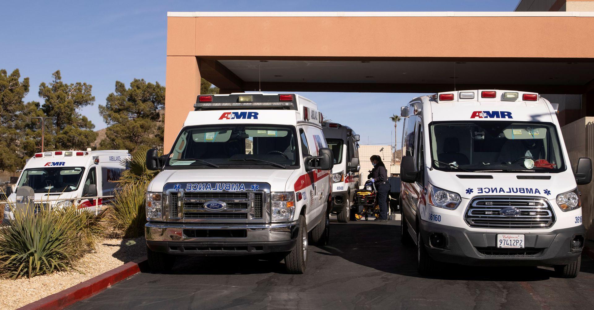 Ambulance outside Emergency Department