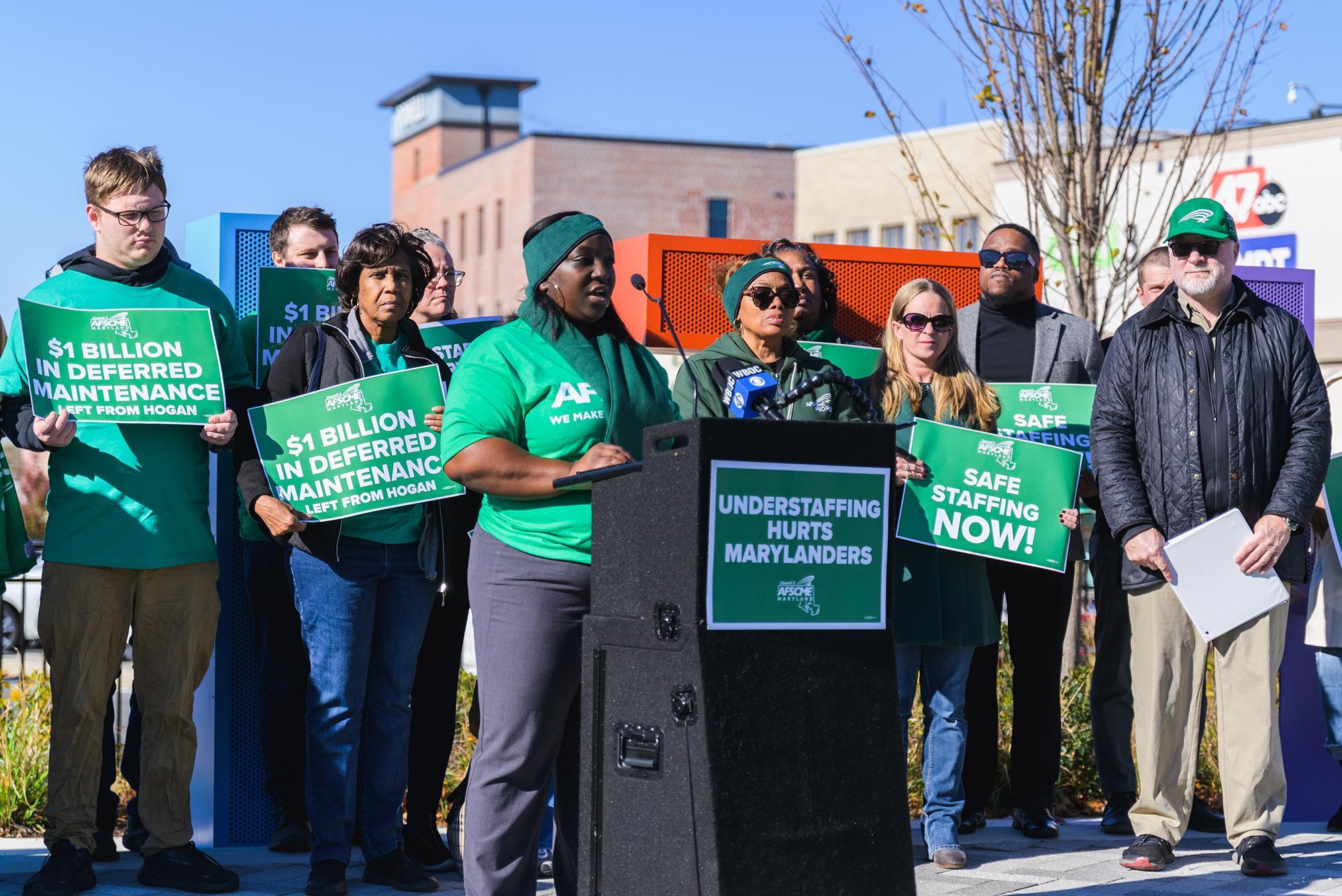 AFSCME members rally in Salisbury, Maryland. Photo: AFSCME Maryland Council 3