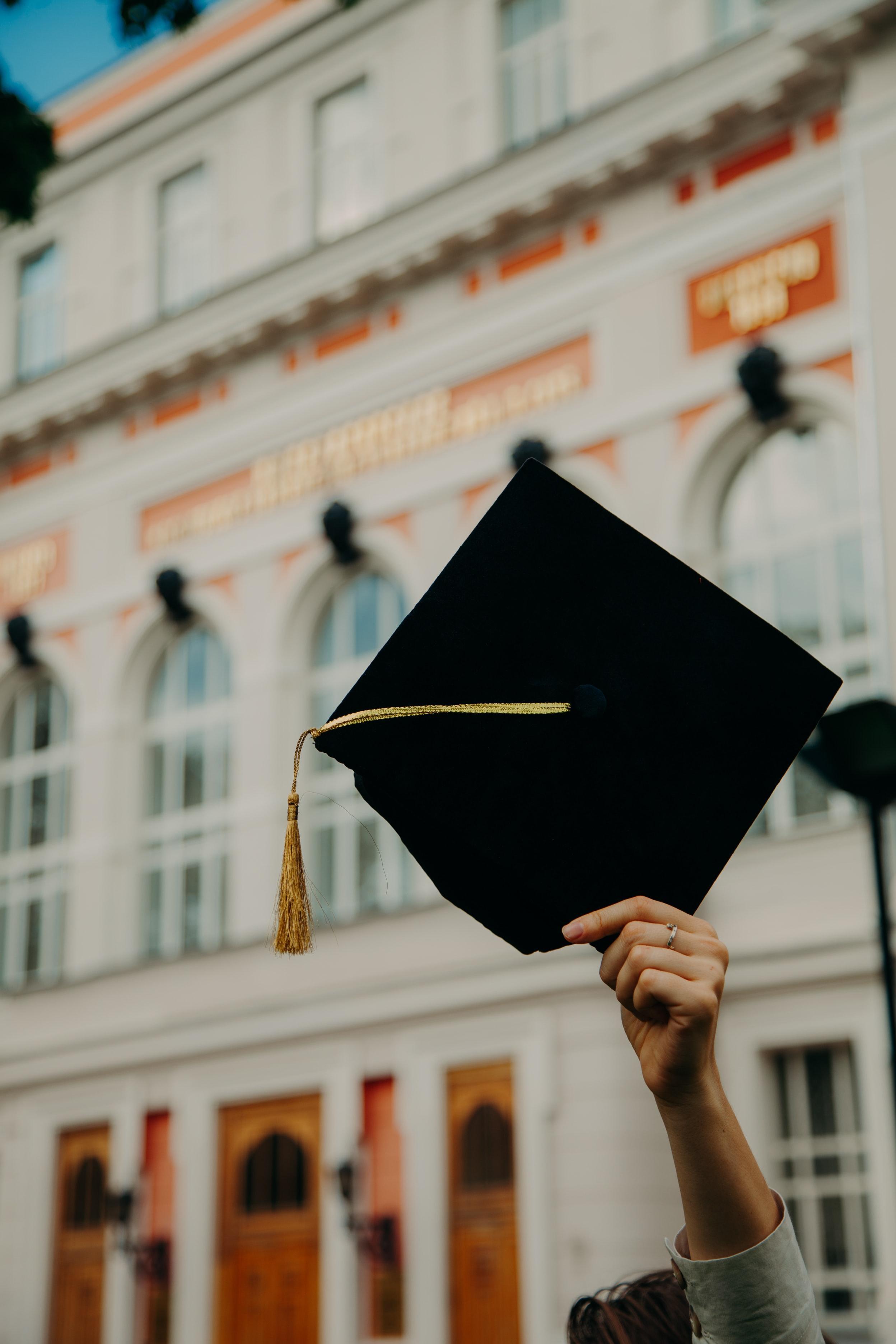 Mortarboard Hat at Graduation Ceremony