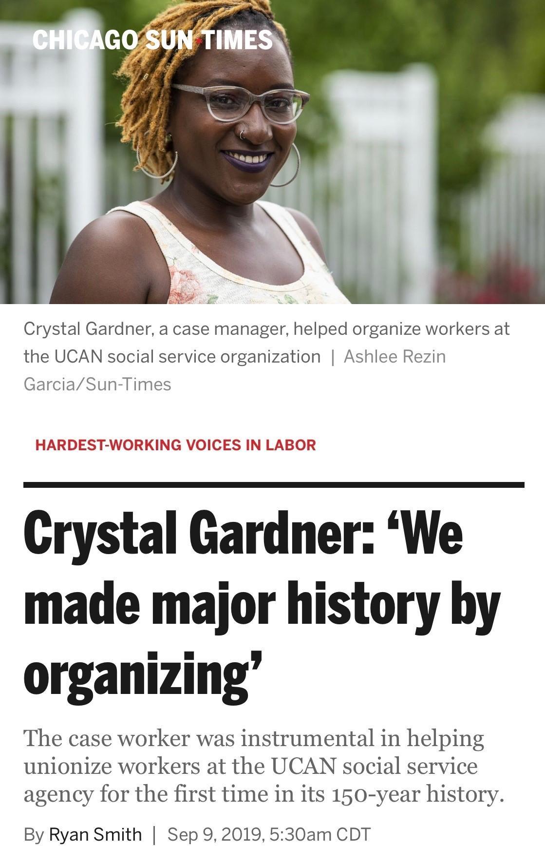 Crystal Gardner UCAN Illinois AFSCME Council 31 Organizing 