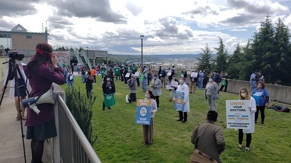 UW Staff Rally at May 14 Unity Break