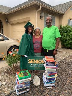 AFSCME Local 4041 members Andre and Daphne DeLeon, and their daughter Maali, a 2020 AFSCME Family Scholarship winner