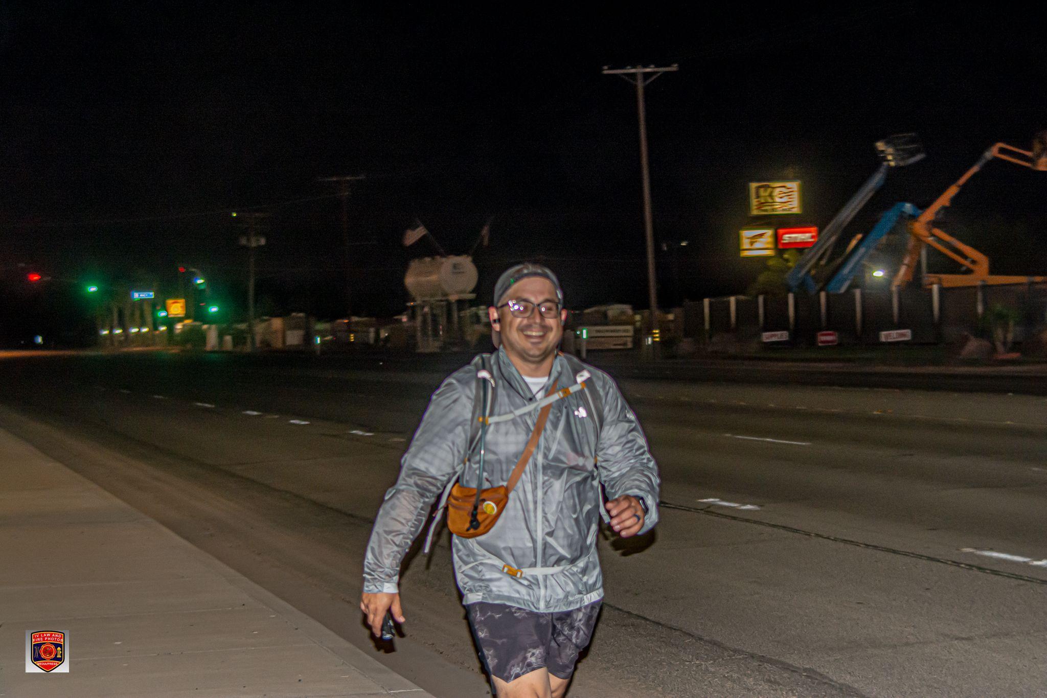 Guillermo walks at night