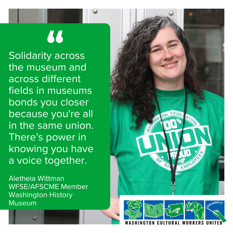 Cultural Workers United Washington / AFSCME member Aletheia Wittman