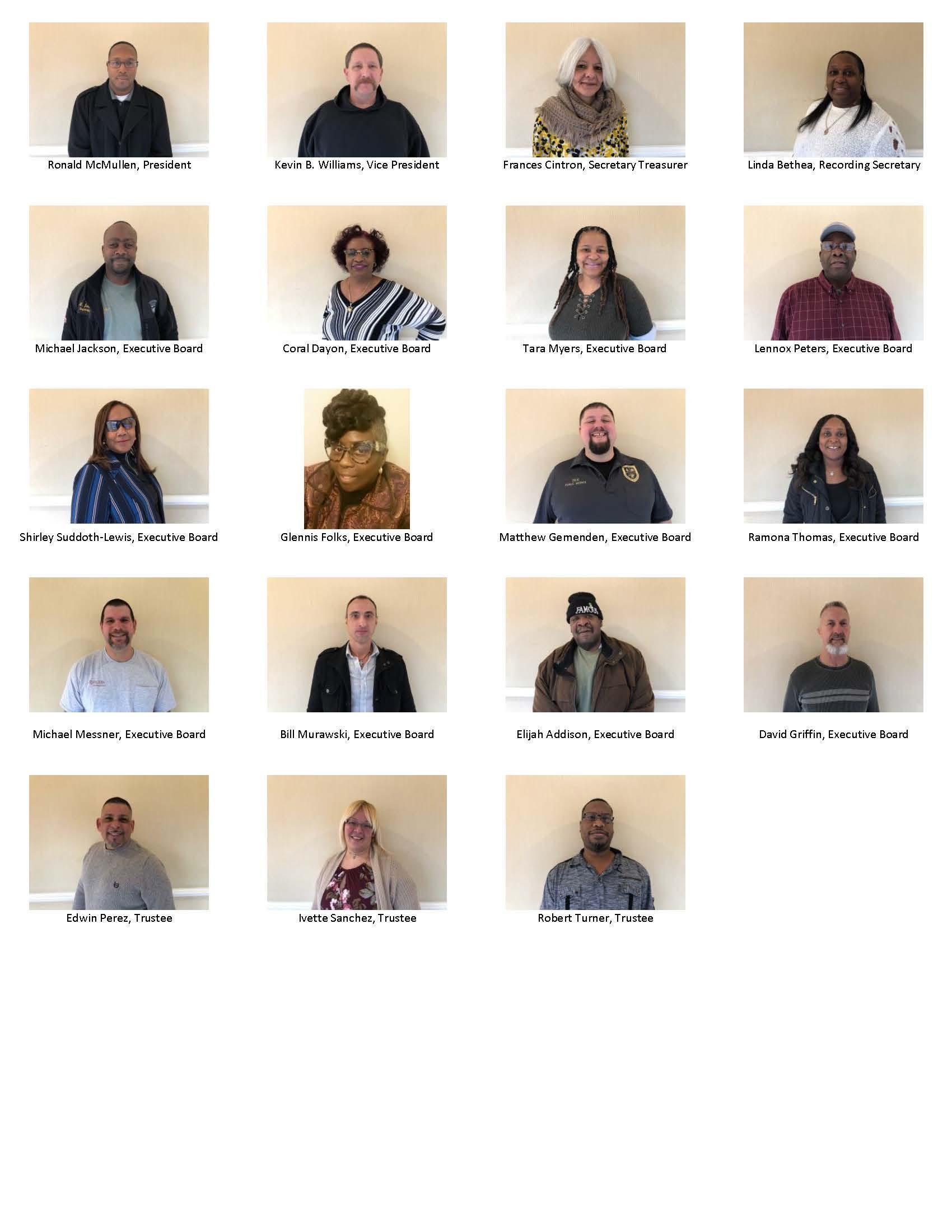 Your AFSCME NJ Executive Board AFSCME New Jersey