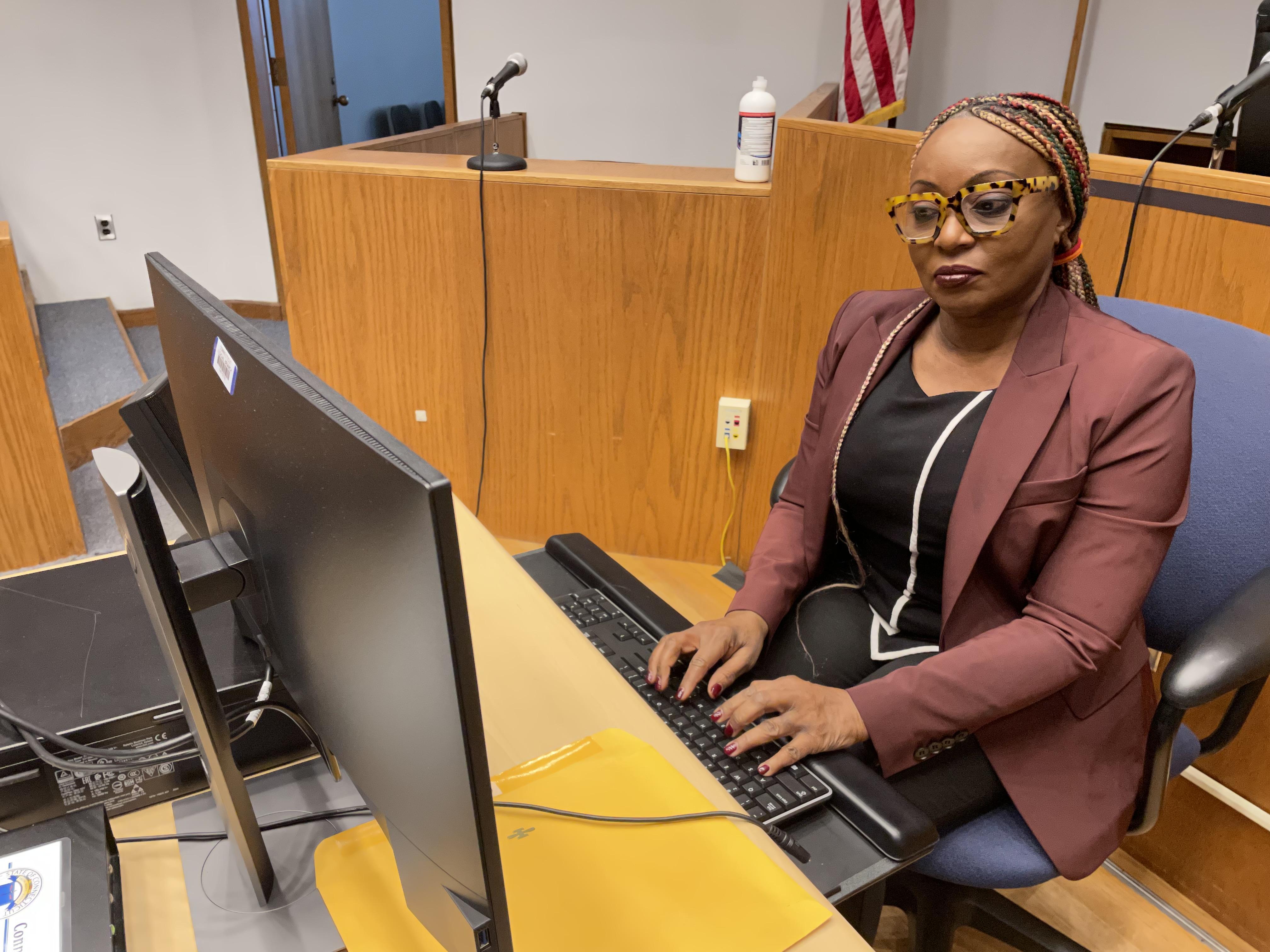 Sotonye Otunba-Payne, New Haven court recording monitor, AFSCME Local 749 Sotonye Otunba-Payne, New Haven court recording monitor, AFSCME Local 749