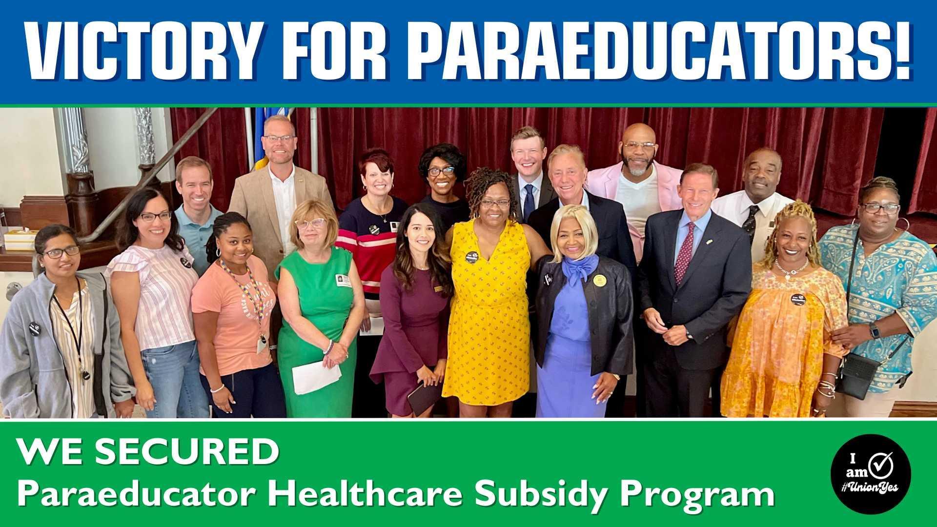 Victory for Paraeducators! Healthcare Subsidy Secured