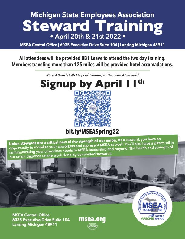 Steward Training - April 20th & 21st 