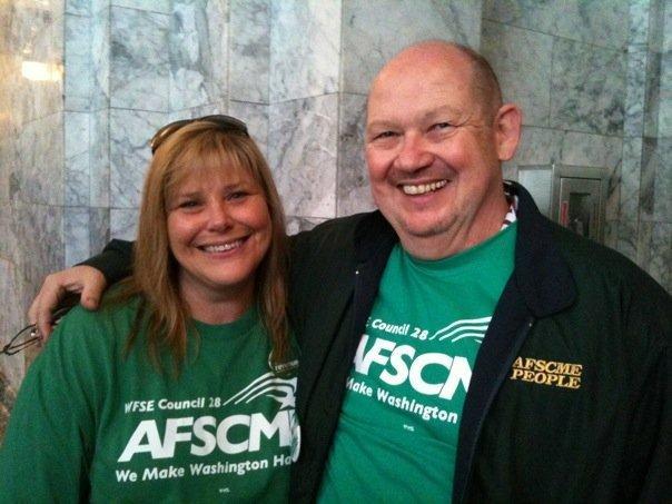 Tim Hughes and Becky Stephens